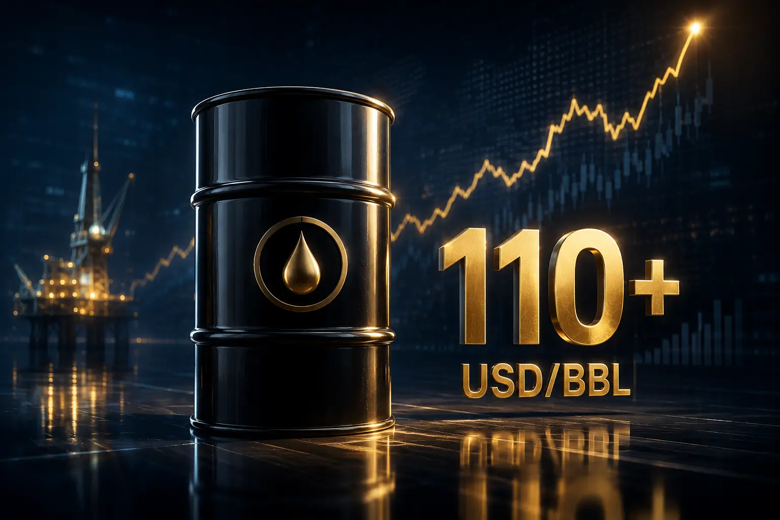 Dầu Brent vượt mốc 110 USD/thùng